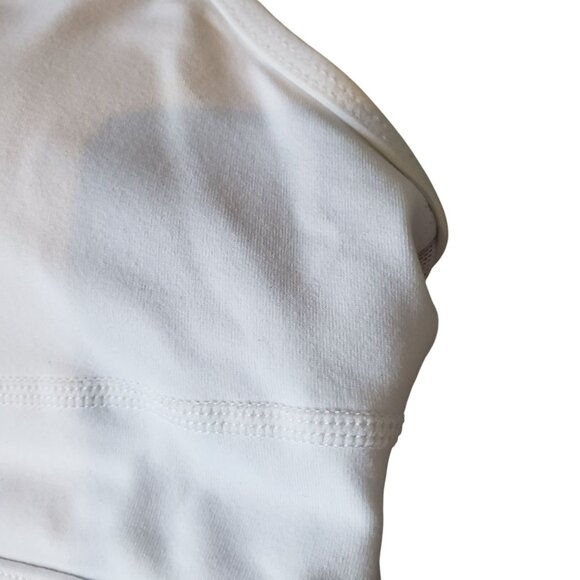 Zyia White Sports Bra M Medium One More Rep Zipper Detail Athletic Workout Gym - Picture 7 of 12
